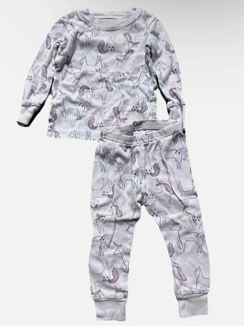 Baby Girl Two Piece Pajama Sets Dinosaurs Unicorns Space Size 9-12 Months